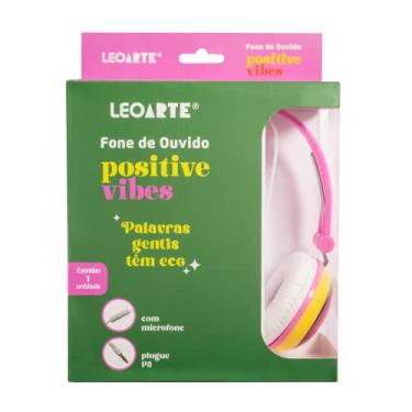 Imagem de FONE DE OUVIDO POSITIVE VIBES S-T66 FELIZ C/MICROFONE NA LAPELA LEO ARTE