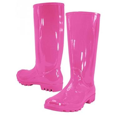Imagem de Botas de chuva femininas elegantes botas de borracha impermeáveis para mulheres, Rosa liso, 7