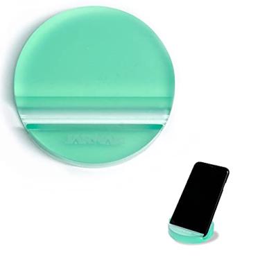 Imagem de Suporte para telefone de mesa JARNAR,Suporte para telefone celular acrílico para mesa,Suporte para telefone celular Tiffany Blue Round,Suporte para telefone celular universal para iPhone