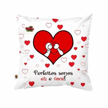 Imagem de Almofada 40x40 Perfeitos Somos Eu e Você Presente Dia dos Namorados