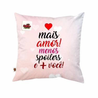 Imagem de Almofada 40x40 Mais Amor Menos Spoilers Presente Dia dos Namorados
