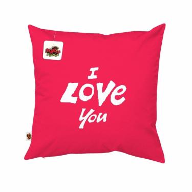 Imagem de Almofada 40x40 I Love You Pink Presente Dia dos Namorados
