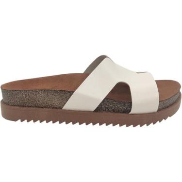 Imagem de Sandália Tamanco Papete Tratorada Conforto Casual Moleca 5500100, Bran