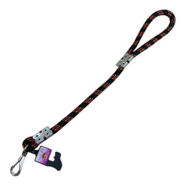 Imagem de Guia de Corda Roliça Grossa  60cm Preto 16mm - Furacão Pet