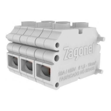 Imagem de Kit com 3 Conectores Brancos Zagonel
