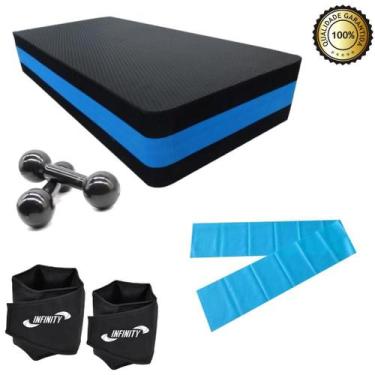 Imagem de Kit Funcional Caneleira 3 Kg + Step + Faixa Média + Halter 5 - Infinit