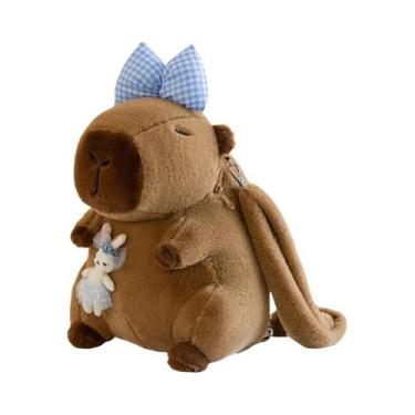 Imagem de Mochila Mini De Pelúcia Capybara Para Meninas, Bolsa Transversal Engra