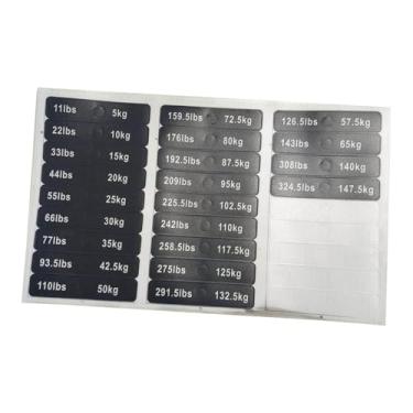 Imagem de Baoblaze Etiquetas para Pilhas de Peso, Adesivos para Anilhas, Adesivos para Identificação de Equipamentos de Ginástica e Acessórios de Treino, 5 Kg a 147.5 Kg