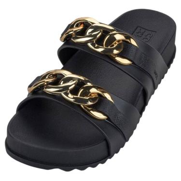 Imagem de Chinelo Feminino Detalhes Dourados e Muito Conforto Zaxy