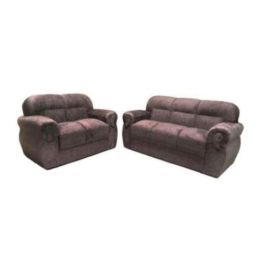 Imagem de Jogo de Sofá de 2 e 3 Lugares Marrom Viena Barato - AUREA DECOR