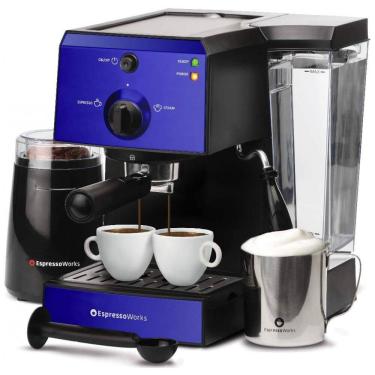 Imagem de Cafeteira Elétrica Expresso Reservatório L 19 Bar de Pressão, 1250W, 110v, ESPRESSOWORKS, Azul