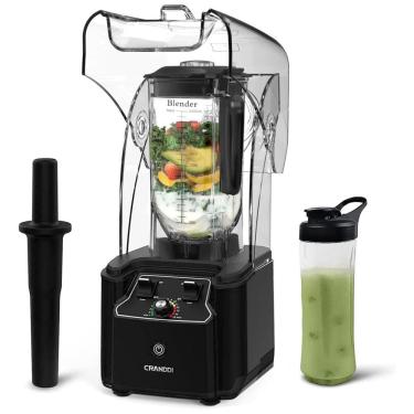 Imagem de Liquidificador de Escudo Silencioso com Base de 2200W, CRANDDI KND K90 B New, Preto