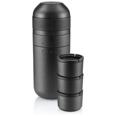Imagem de Cafeteira Elétrica Expresso Portátil 120 mL, 15 Bar e com Capacidade 16g de Café Moido, WACACO MINIPRESSO KIT FBA, Preto