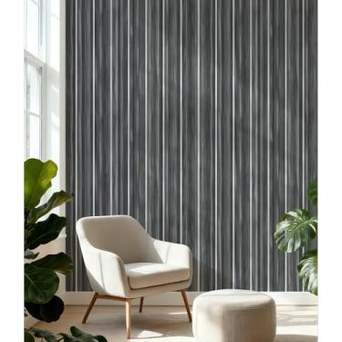 Imagem de Papel de parede com efeito de grade de madeira autoadesivo para sala de estar, cozinha e quarto, material de PVC impermeável para renovação de parede grade de corda de salgueiro 45 * 1000 cm