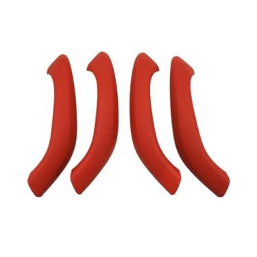 Imagem de 2/4 pçs porta interior esquerda direita puxar alça exterior capa guarnição substituição compatível com bmw x1 x2 f48 f49 f39 2016 2017 2018 2019 2020(Volcanic Red 4PCS)