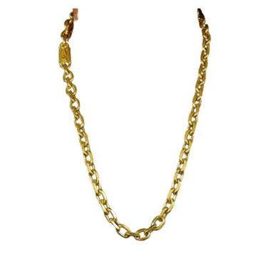 Imagem de Cordão Corrente Cadeado Quina 12mm Moedas Antigas