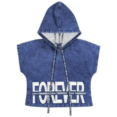 Imagem de Blusa Juvenil Look Jeans Cropped Jeans - 10 - UNICA-Feminino