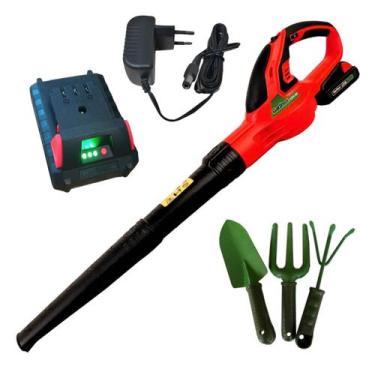Imagem de Soprador de Grama para o Quintal a Bateria Bivolt Potente com Kit Varr