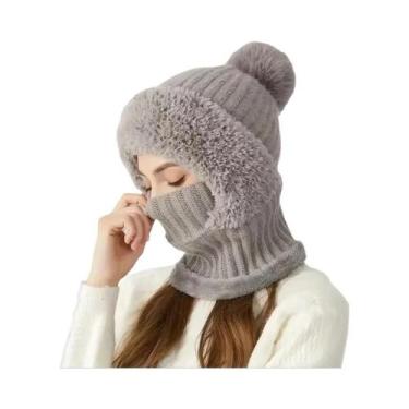Imagem de Gorro De Inverno Quente De Pelúcia Com Proteção Para Rosto E Pescoço P