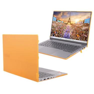 Imagem de mCover A capa é compatível apenas com notebooks Lenovo ThinkBook 14 G6/G7 Series 2023 ~ 2025 de 14 polegadas (não funciona com outros modelos Lenovo) - laranja