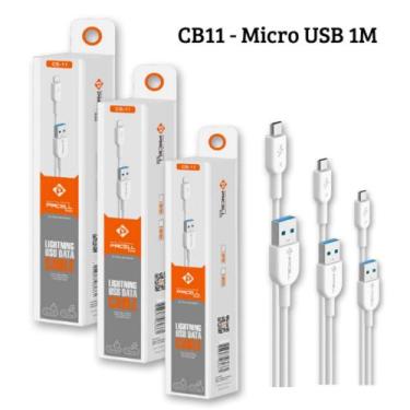Imagem de Kit 3 Cabos Usb/Dados Carregador P/Celular Turbo 1M MICRO V8 - PMCELL