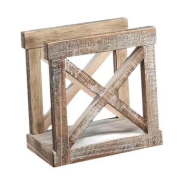 Imagem de Ｂｅｓｇａ Dispensador de papel de seda, porta-guardanapos rústico de madeira queimada, dispensador de guardanapos de madeira para cozinha, café, casa, sala de