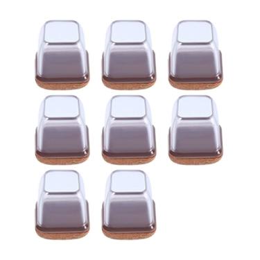 Imagem de Zerodis Protetores de Piso da Perna da Cadeira de 8pcs, Ruído Reduzindo Os Pés da Perna Tampa Com Almofadas de Proteção de Móveis de Feltro para sofá de Mesa de Cadeira (M quadrado)