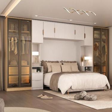 Imagem de Guarda Roupa Modulado 10 Portas c/ Reflecta e Led 100% MDF - Mambel Q,