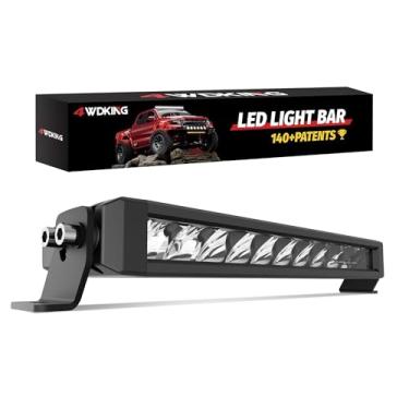 Imagem de 4WDKING Barra De Luz Led Branca Para Caminhão, Patenteada, Sem Parafusos, Superbrilhante, Luzes De Neblina Off-Road, Ip68 E Ip69K, À Prova D'Água, Fileira Única, Pods De Led Para Picape, Atv, Utv,