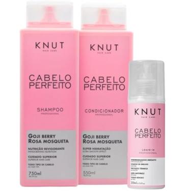 Imagem de Kit Knut Cabelo Perfeito Goji Berry Shampoo 750ml Condicionador 550ml Spray Leave-In 200ml