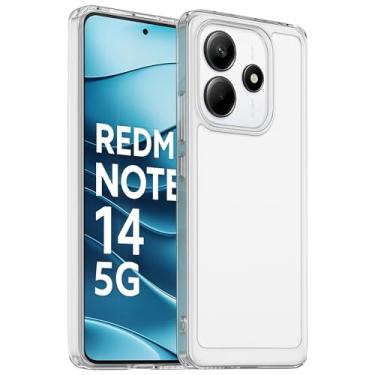 Imagem de Capa Slim Premium para Xiaomi [Redmi Note 14-5G] Capinha Transparente Anti Impacto com [Proteção de Câmera] Case Resistente Anti Riscos, Leve e com TPU Reforçada