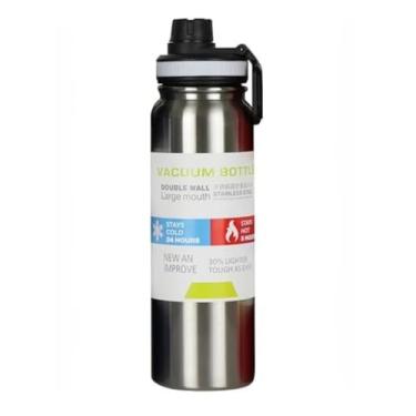 Imagem de Garrafa Térmica Inox 800ml Com Alça e Bico Isolamento a Vácuo 12h Quente ou Frio Com Infusor de Chá (PRATA)