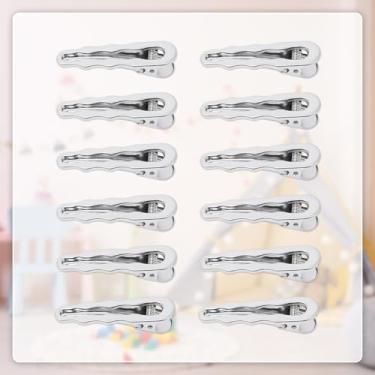 Imagem de 12 peças de ferramentas de metal para cabeleireiro com bico de pato grampos de cabelo franja grampo de fixação de cabelo