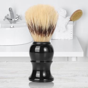 Imagem de Escova de barbeiro profissional com cerdas de nylon – Escova de barbear ideal para homens, aderência confortável para espuma – H23-29