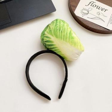 Imagem de Argola de cabelo sintético para comida e cabelo Spareribs, personalidade, asa de frango, faixa de cabeça fofa Hamburgo para uso diário (vegetal)