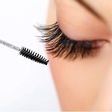 Imagem de 50 pincéis de cílios de cristal, varinhas de rímel pretas, kits de maquiagem descartáveis para aplicar rímel, extensões de cílios e pincel de sobrancelha