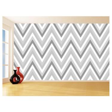 Imagem de Papel De Parede 3D Sala Chevron Zig Zag Listras 3,5M Zig10 - Você Deco