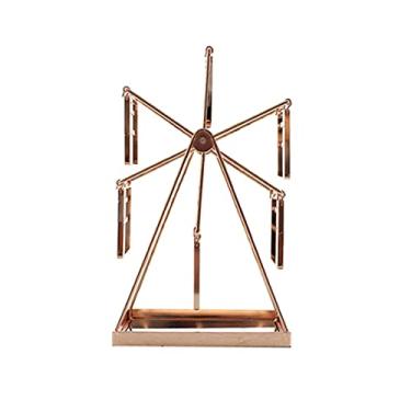 Imagem de Suporte de joias organizador de joias brinco giratório mesa giratória organizador de brincos de roda gigante suporte de exibição de joias suporte de colar de pé livre para exibição de joias