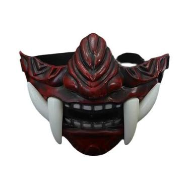 Imagem de Máscara De Demônio Samurai Oni Para Halloween, Fantasia De Terror, Ace