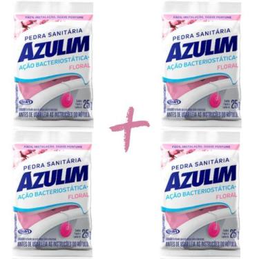Imagem de Pedra Sanitária 25g kit 4Unidades Lavanda Floral Jasmim Eucalipto Azul