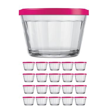 Imagem de Kit Pote Copo Americano C/Tampa Cor Sortida 350ml Nadir 20Un