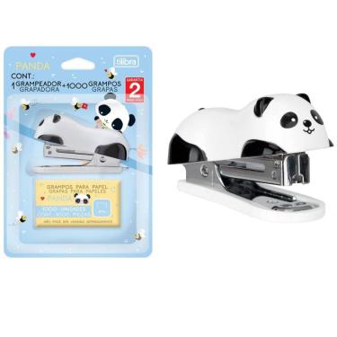 Imagem de Grampeador Mini Panda + Grampos N°10 - Tilibra