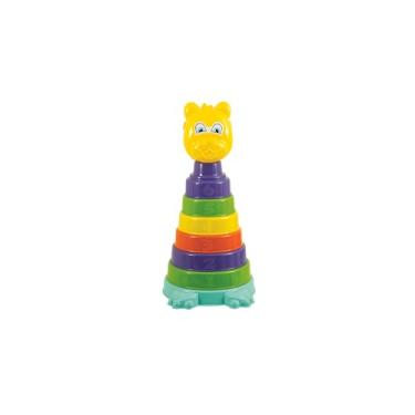 Imagem de Kendy Brinquedo Educativo Amiguinho Urso com 06 anéis coloridos para empilhar