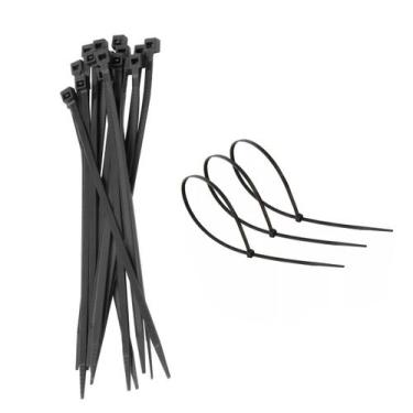 Imagem de Abraçadeira Plastica Presilha Nylon Preta 100mm X 2,5mm - 100 Pçs Fron