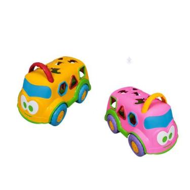 Imagem de Ônibus Educativo Tópi Brinquedo Escolar Pedagógico C/ Blocos De Encaix