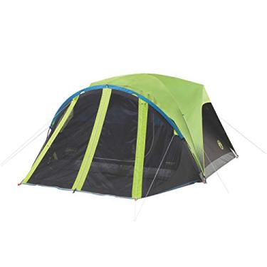 Imagem de Coleman Barraca de acampamento com tela para 4 pessoas Carlsbad Dark Room Dome Tenda com varanda blindada