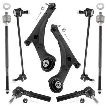 Imagem de YMAUGP 8 peças de braço de controle inferior dianteiro com barra oscilante de junta esférica para 2008-17 para Dodge Grand Caravan, 2008-16 para Chrysler Town & Country, 09-10 para VW Routan, MS251002