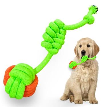 Imagem de Brinquedo Pet Corda Resistente Forte Interativo para Cachorro Cães Cor