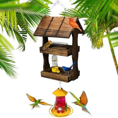 Imagem de Comedouro Tratador Pássaros Livres Bebedouro Casinha de passarinho Beija Flor