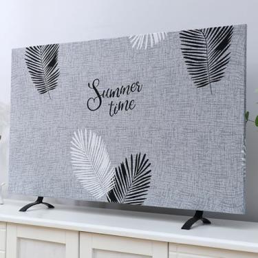 Imagem de WMLTZFUS Capa protetora contra poeira para TV de mesa, protetor de tela de TV interno à prova de poeira para televisões montadas em suporte, capa de TV para quarto, sala de estar, decoração de casa,